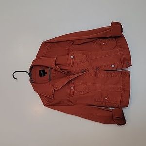 Burnt Orange Denim Jacket. Size M.